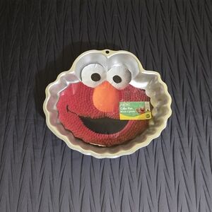 Sesame Street Elmo Cake Pan - Red and Silver